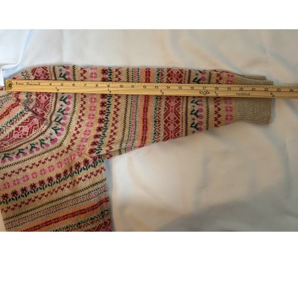 J.Crew Fair Isle Wool Blend Sweater Women’s Medium Multicolor Crewneck - Picture 6 of 7